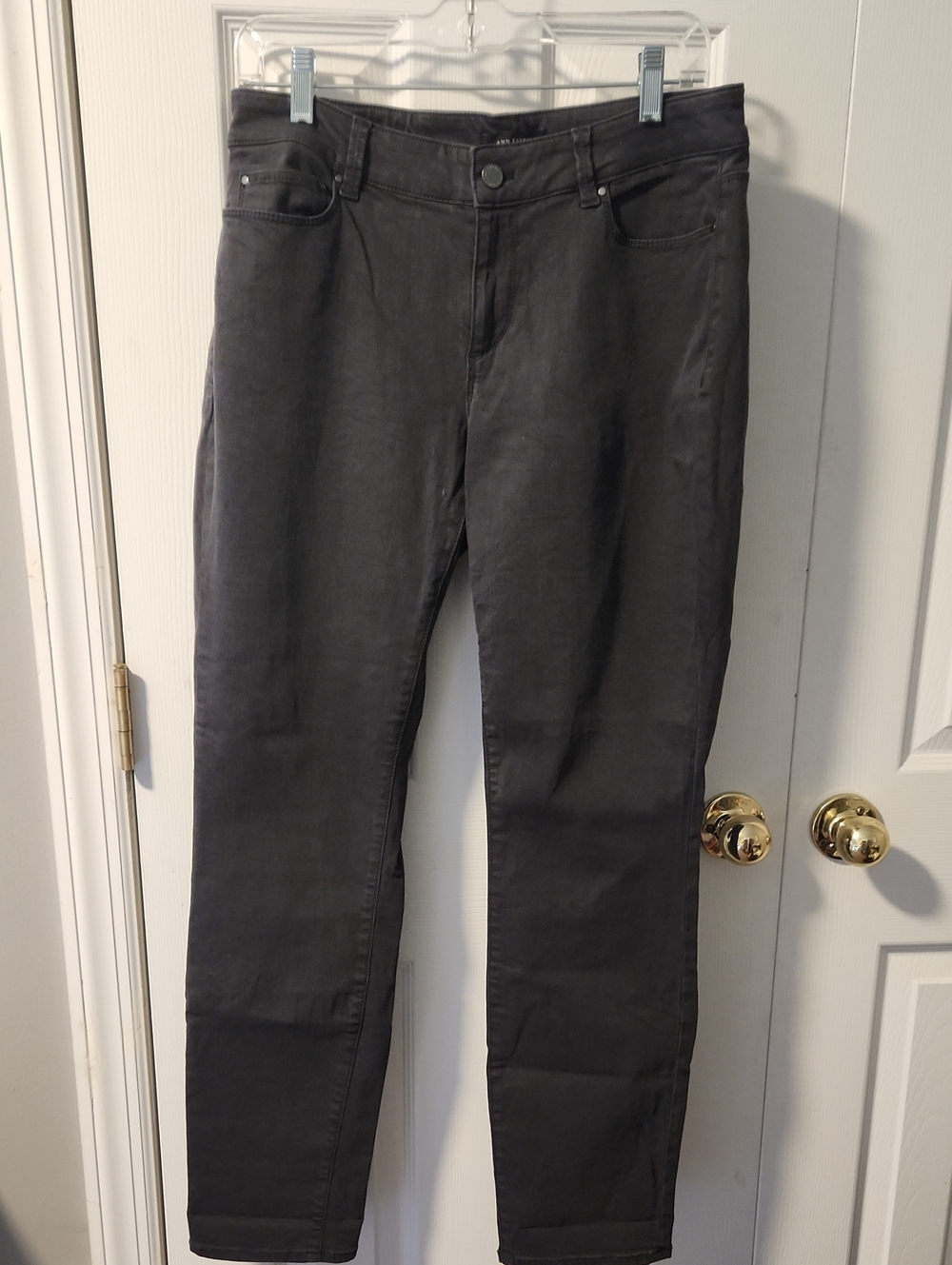 Ann Taylor Women's Skinny Curvy Fit Jeans - Charcoal Gray